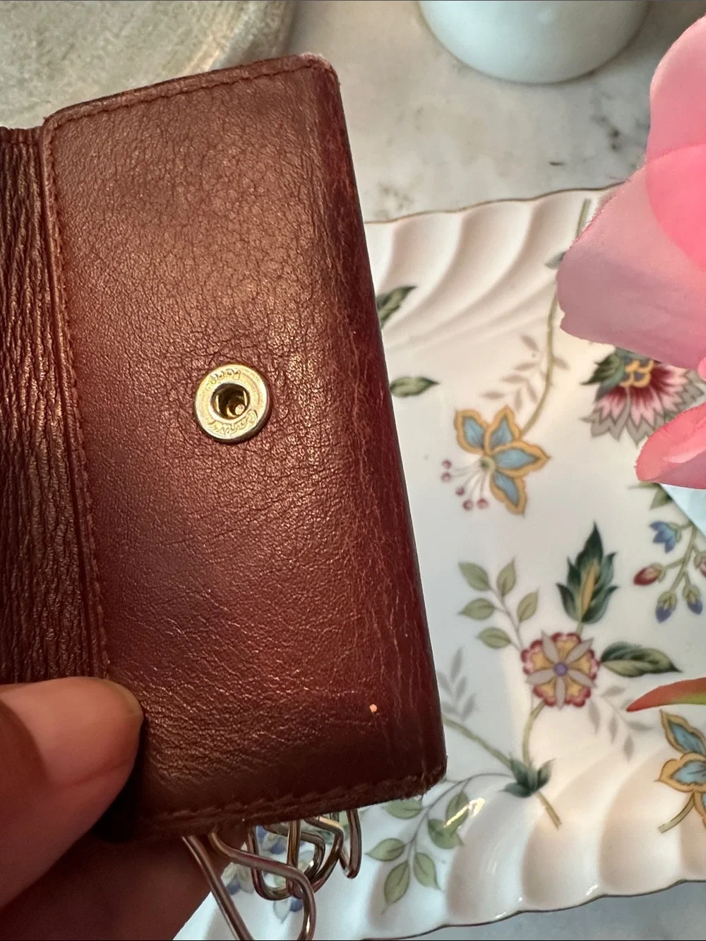 Vintage Cartier Burgundy Leather Key Holder